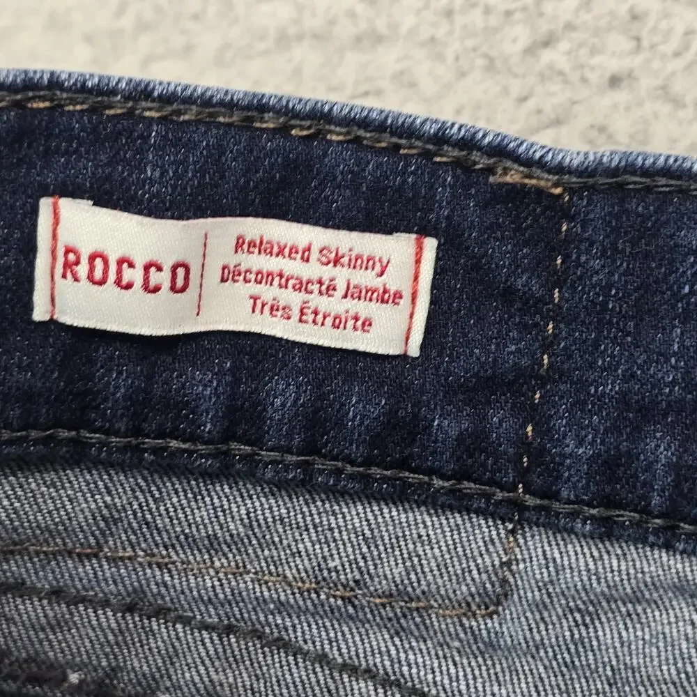 True Religion Rocco Skinny Jeans Mens 40x33 Blue Denim Classic Horseshoe EUC